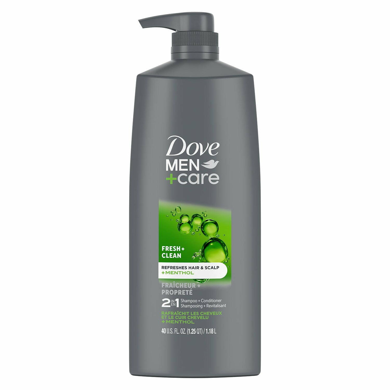 Dove Men+Care Fresh & Clean 2-in-1 Shampoo + Conditioner, 40 fl. oz.