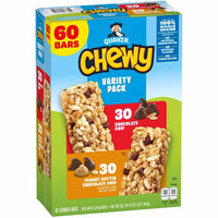 Quaker Chewy Granola Bar, Variety Pack, 60 ct.