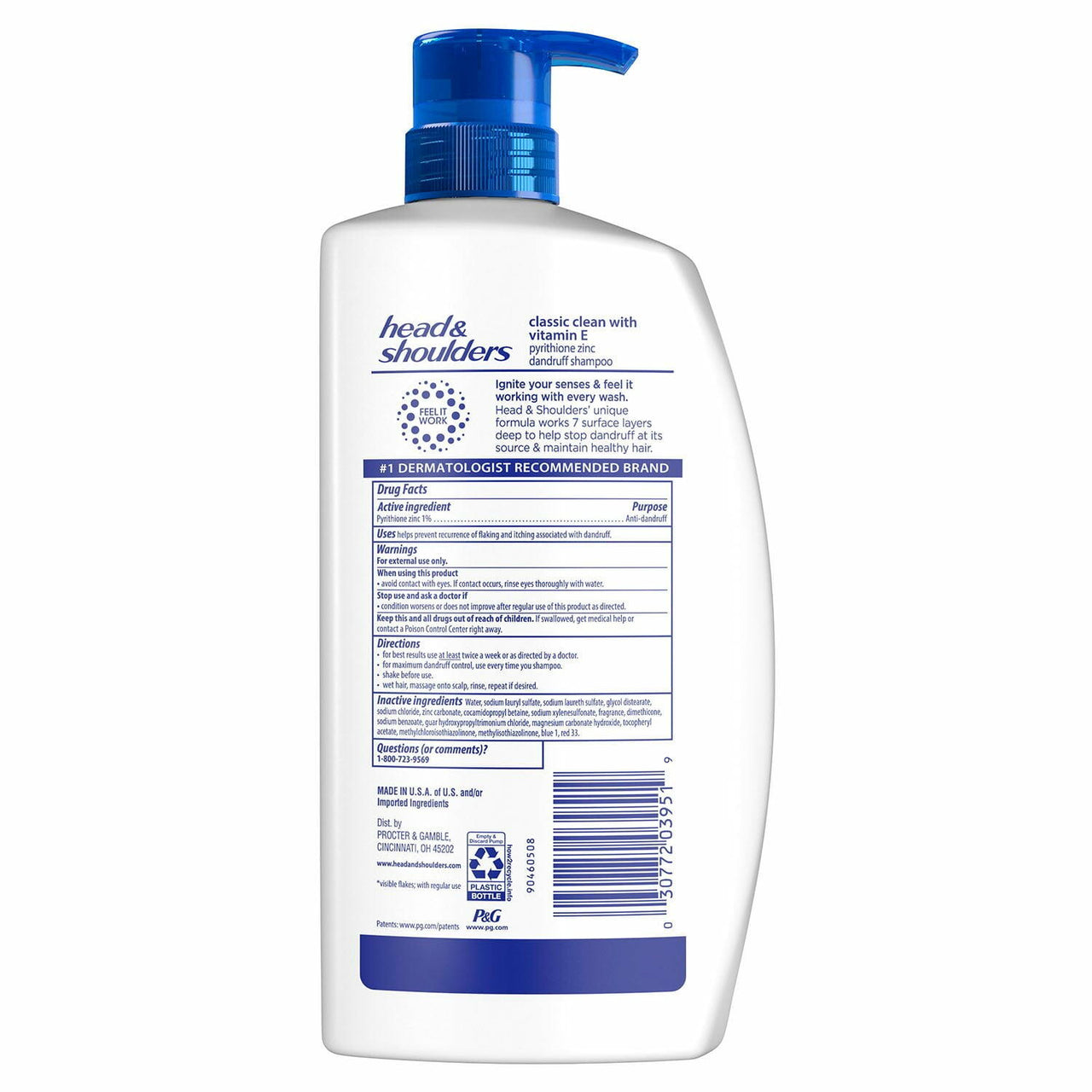 Head & Shoulders Classic Clean Anti-Dandruff Shampoo, 38.8 fl. oz.