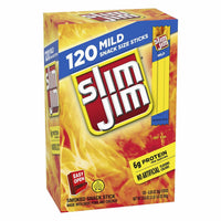 Slim Jim Snack-Sized Smoked Meat Stick, Mild Flavor, .28 oz., 120 pk.