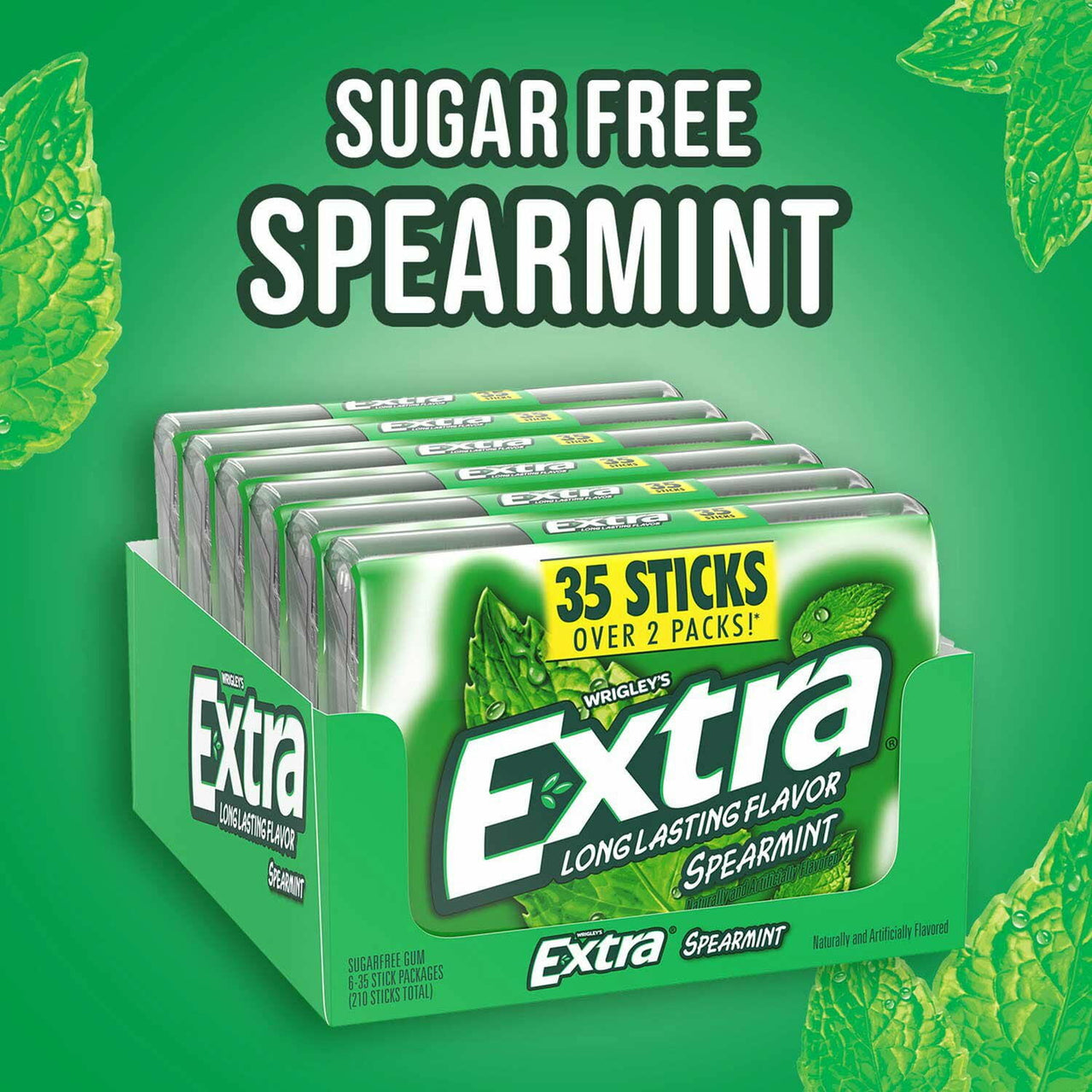 Extra Spearmint Sugar-Free Gum, 35 pcs., 6 pk.