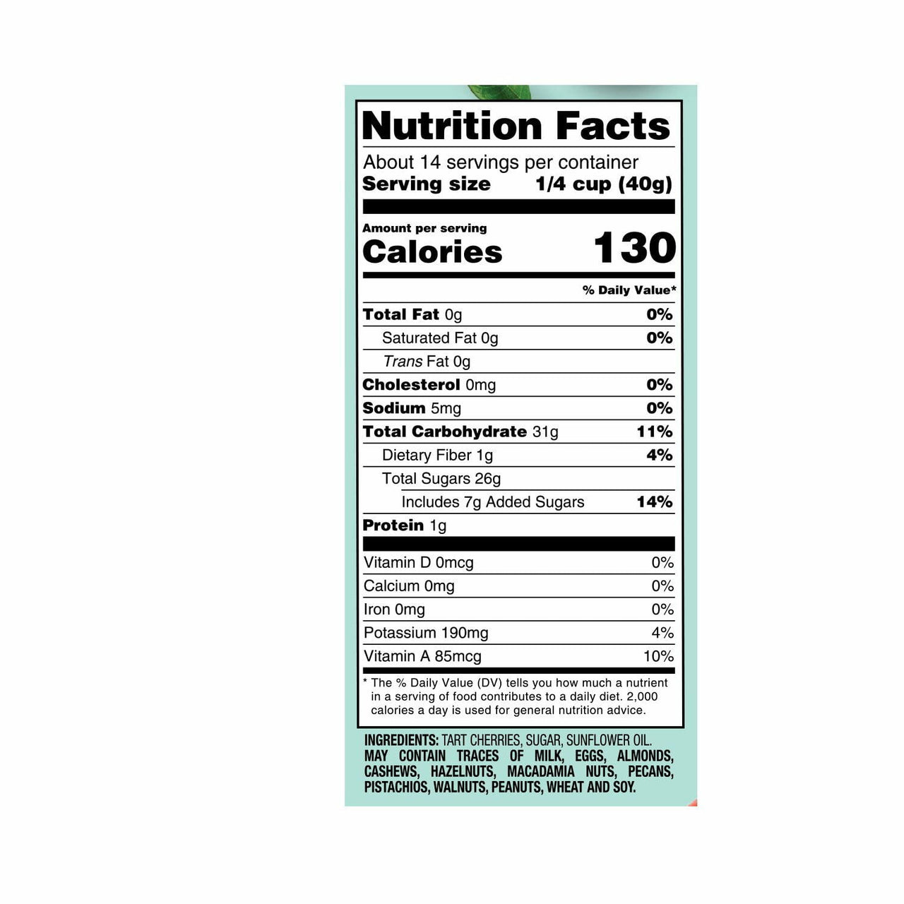 Antioxidant Solutions Dried Tart Montmorency Cherries, Sweetened, 20 oz.