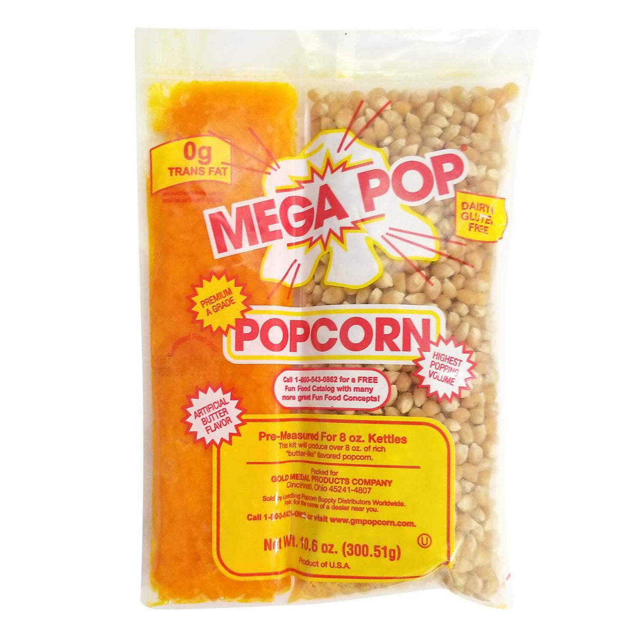 Gold Medal Mega Pop Popcorn Kit, 10.6 oz., 24 pk.