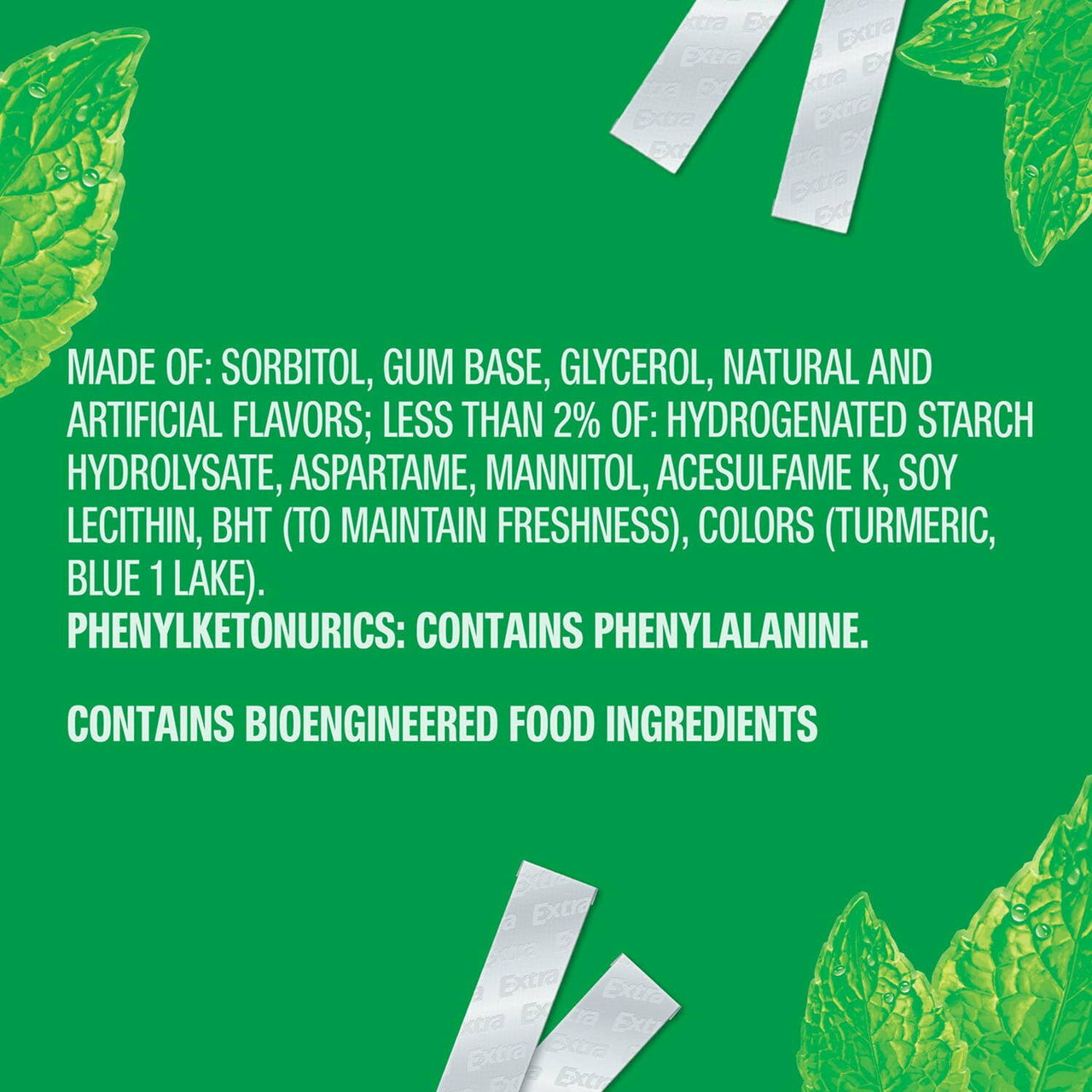 Extra Spearmint Sugar-Free Gum, 35 pcs., 6 pk.