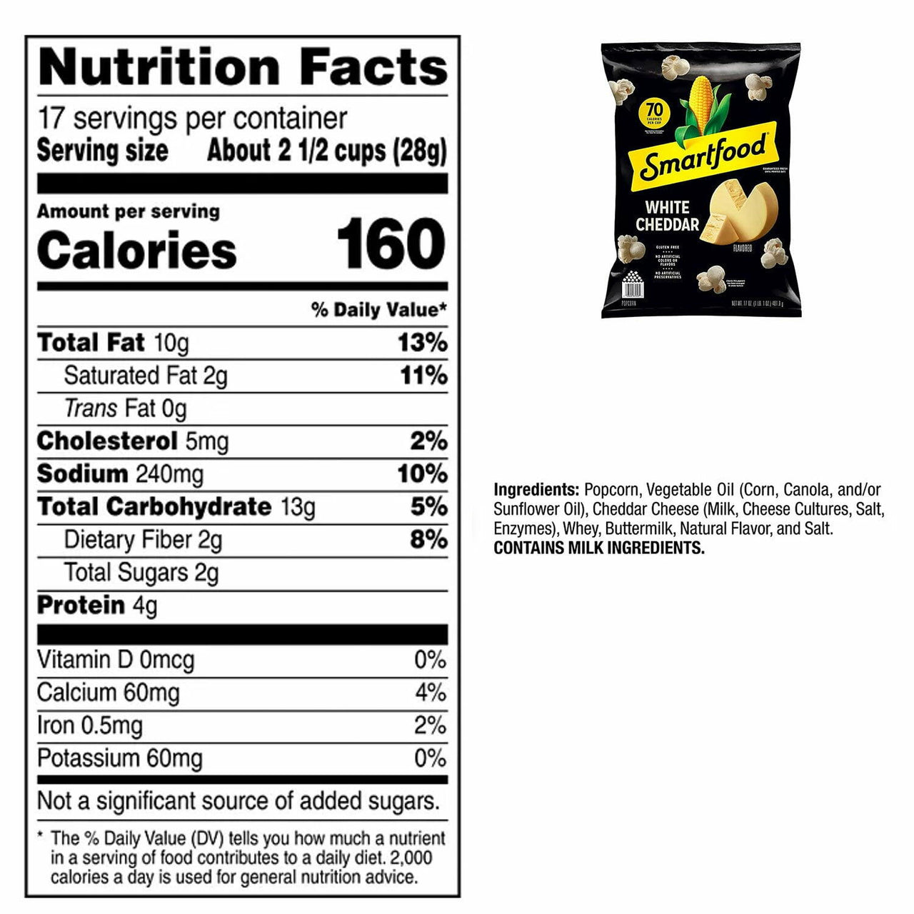 Smartfood White Cheddar Popcorn, 17 oz.