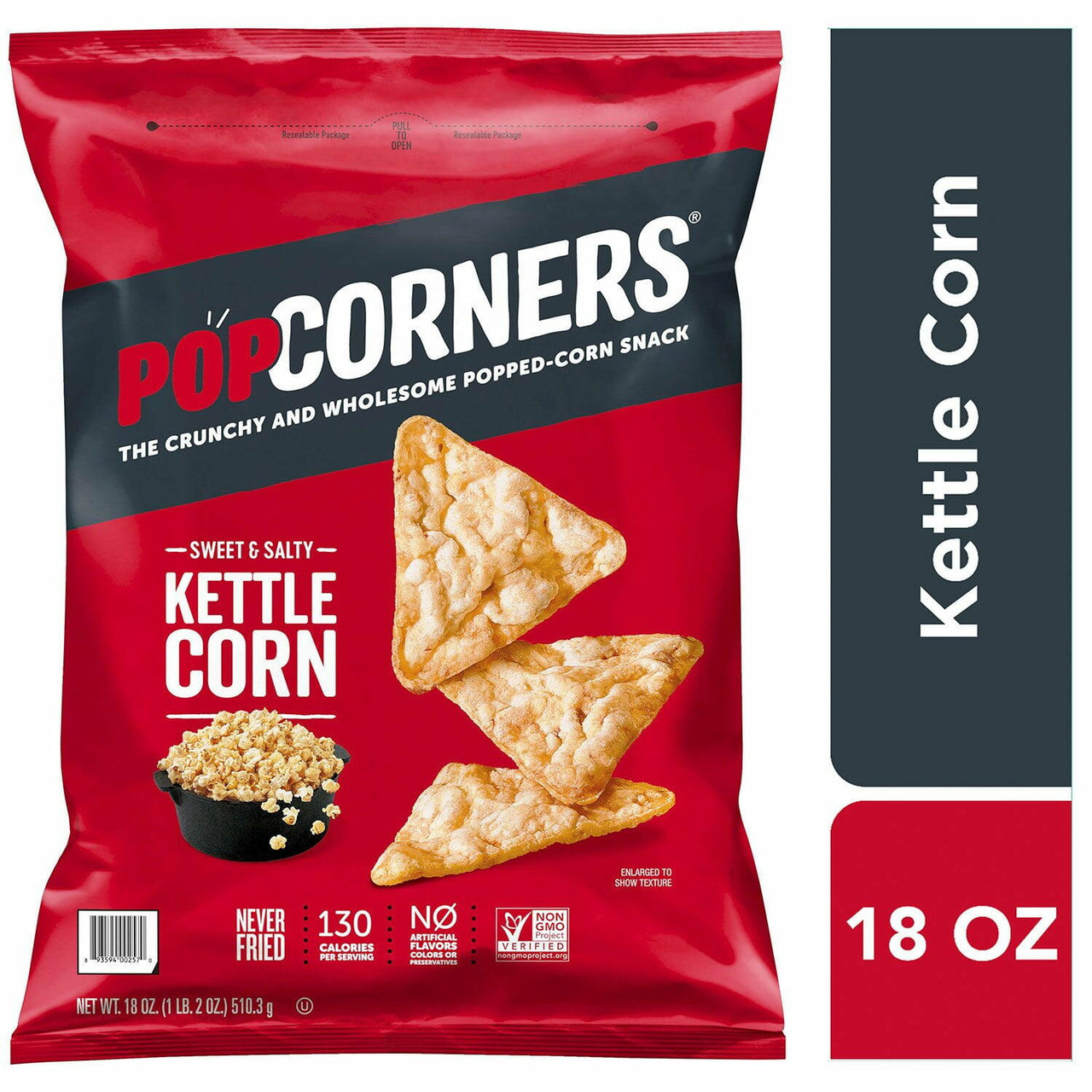 PopCorners Sweet & Salty Kettle Corn Popped-Corn Snack, 18 oz.