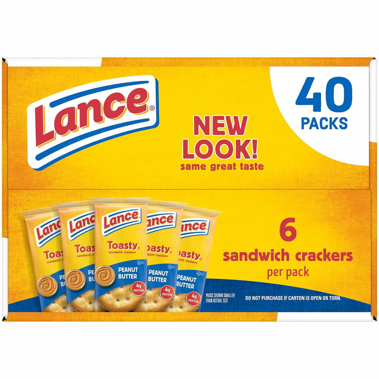 Lance Toasty Peanut Butter Sandwich Crackers, 1.29 oz., 40 pk.