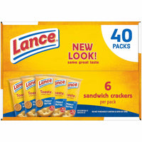 Lance Toasty Peanut Butter Sandwich Crackers, 1.29 oz., 40 pk.