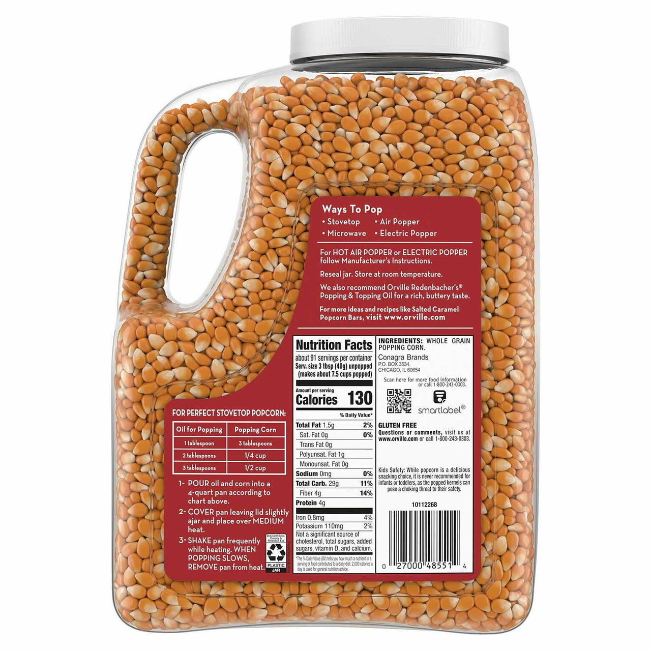 Orville Redenbacher’s Original Gourmet Popcorn Kernels 8 lbs.