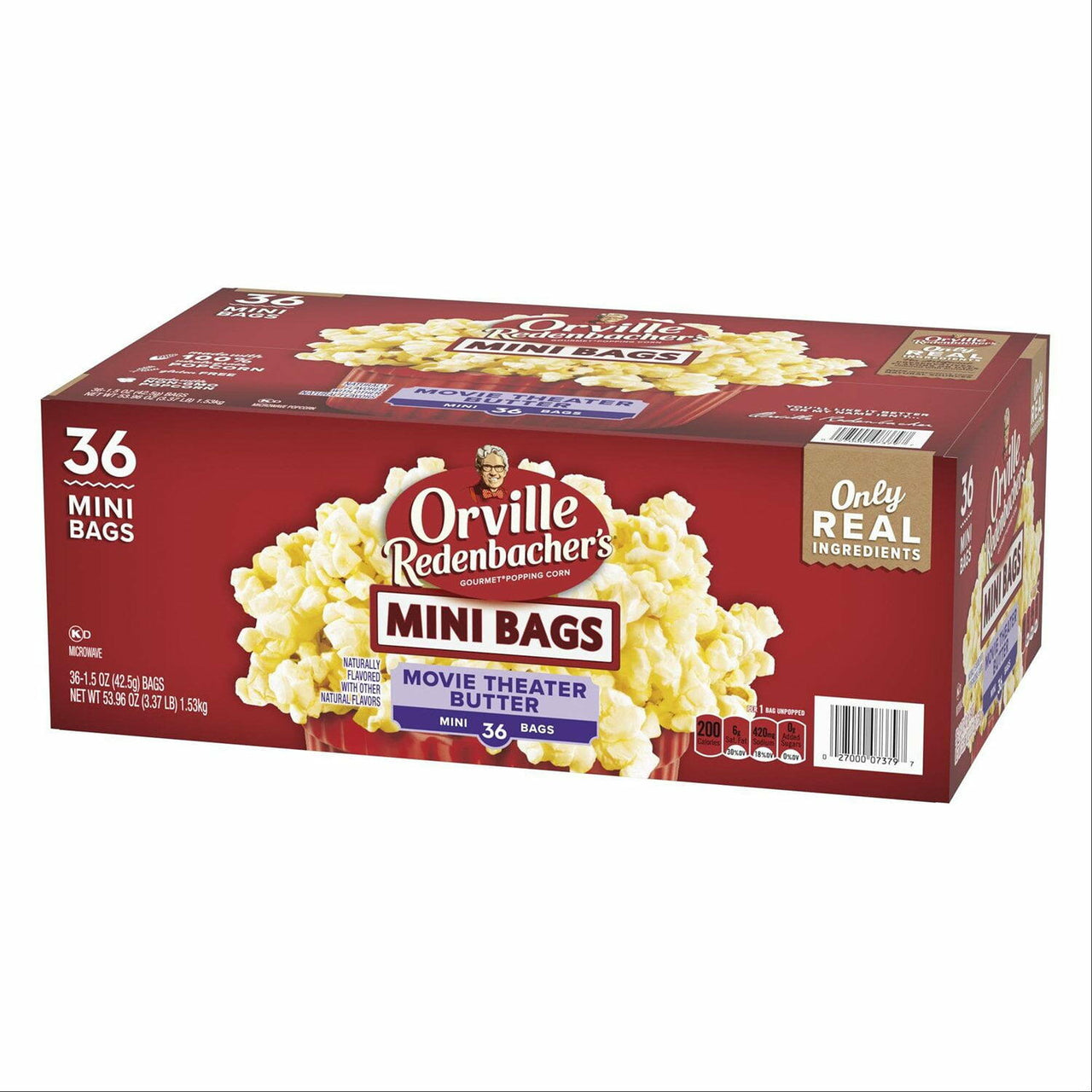 Orville Redenbacher's Movie Butter Microwave Popcorn, Mini Bags, 1.5 oz., 36 pk.