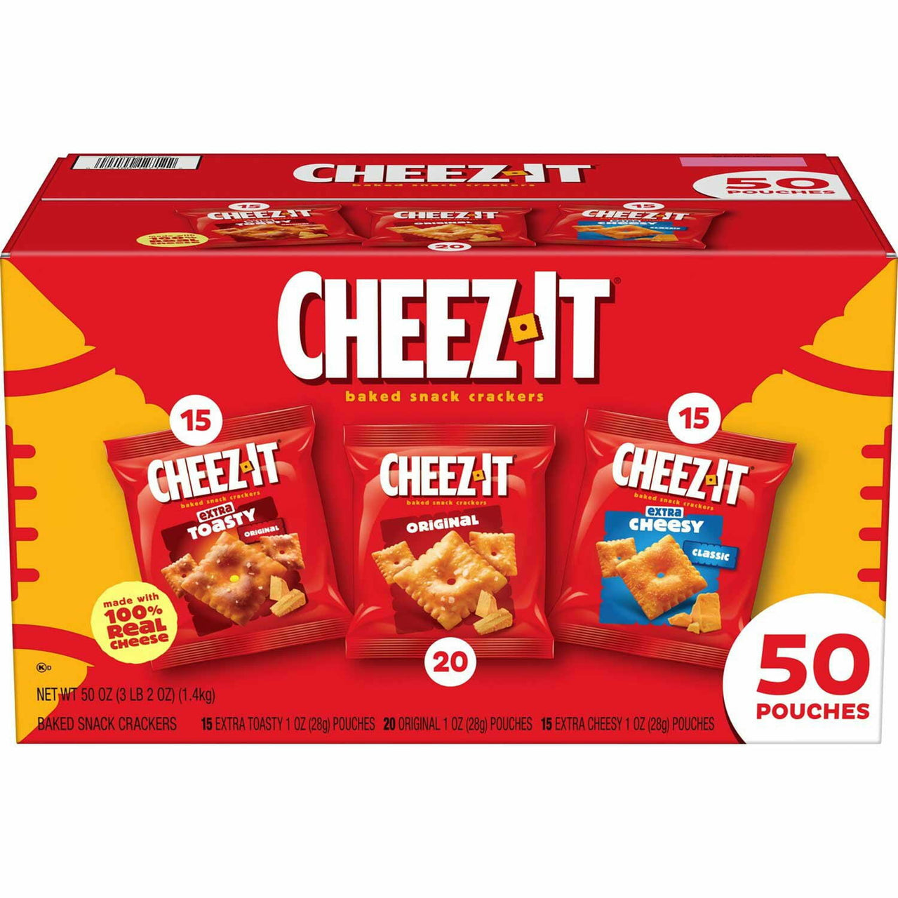 Cheez-It Game Time Mix Variety Pack, 1 oz., 50 pk.