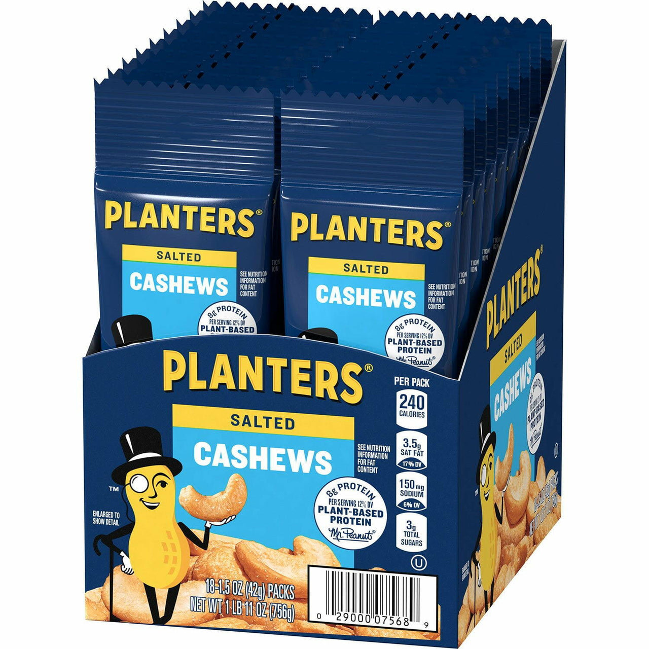 Planters Salted Cashews, 1.5 oz., 18 pk.