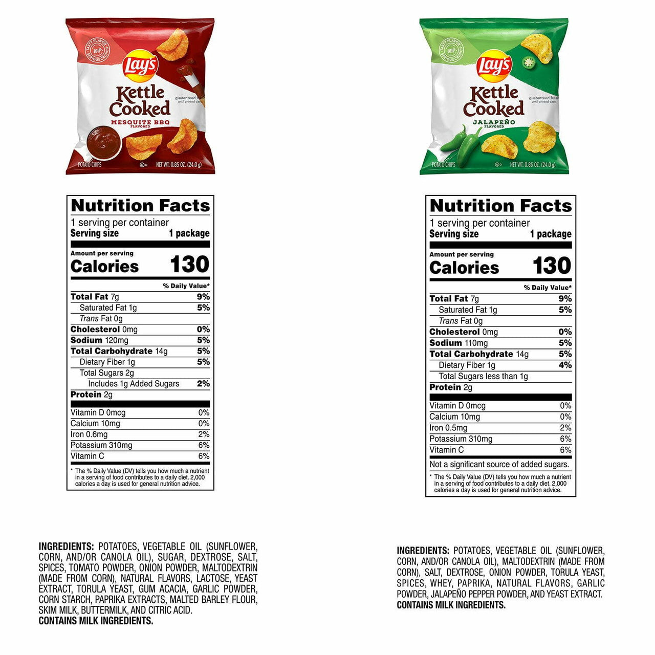 Lay's & Ruffles Crunch Mix Chips, Variety Pack, 50 pk.