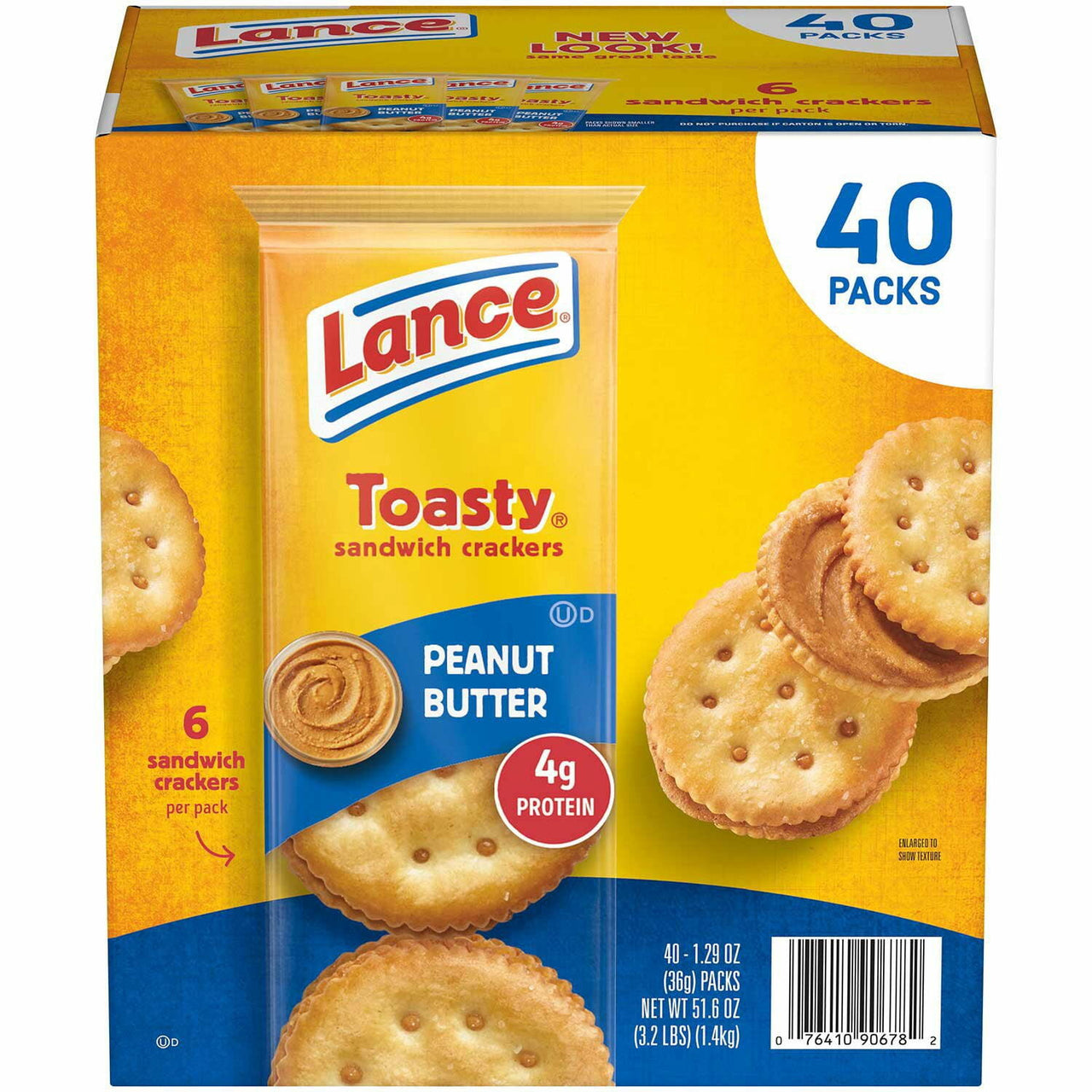 Lance Toasty Peanut Butter Sandwich Crackers, 1.29 oz., 40 pk.