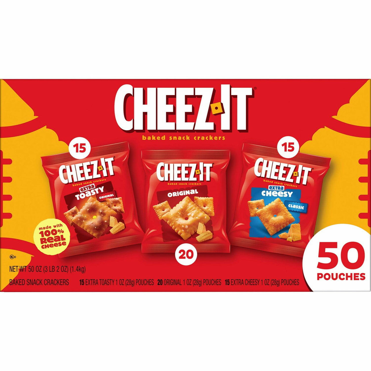 Cheez-It Game Time Mix Variety Pack, 1 oz., 50 pk.