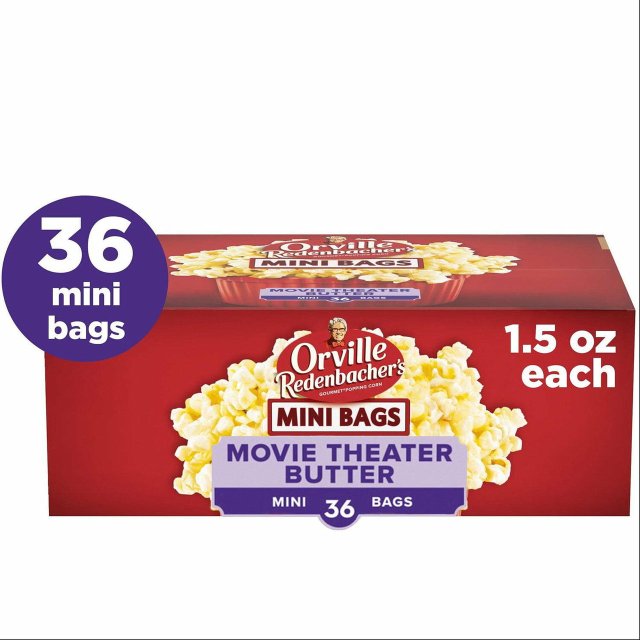 Orville Redenbacher's Movie Butter Microwave Popcorn, Mini Bags, 1.5 oz., 36 pk.