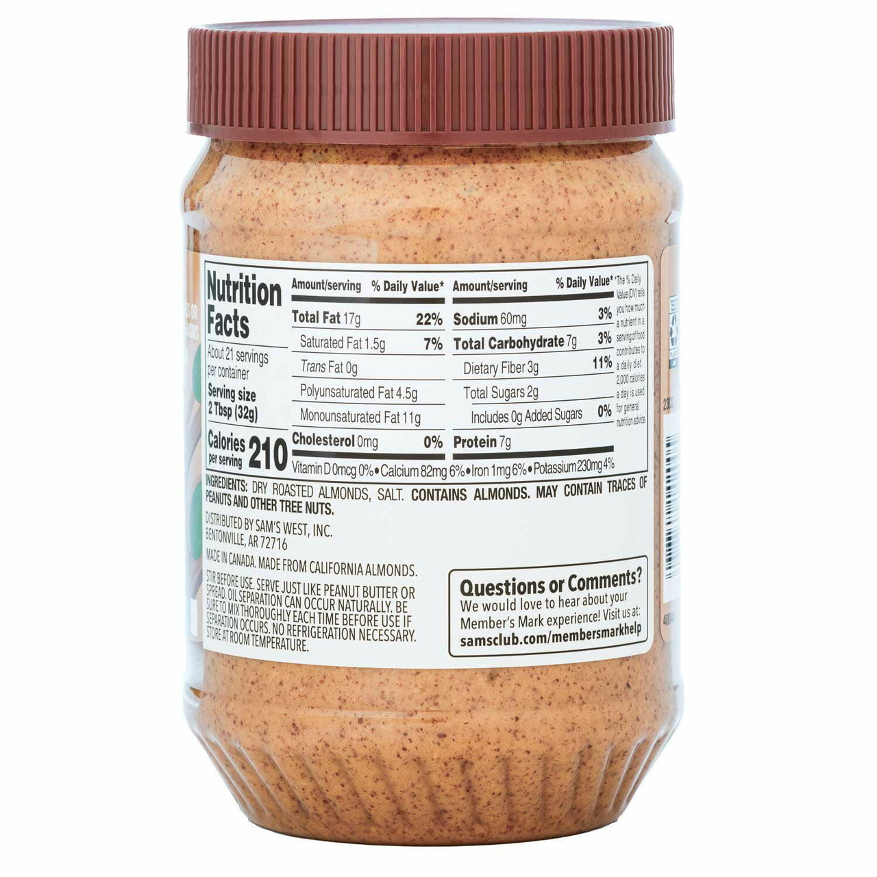 Member's Mark Almond Butter, 24 oz.