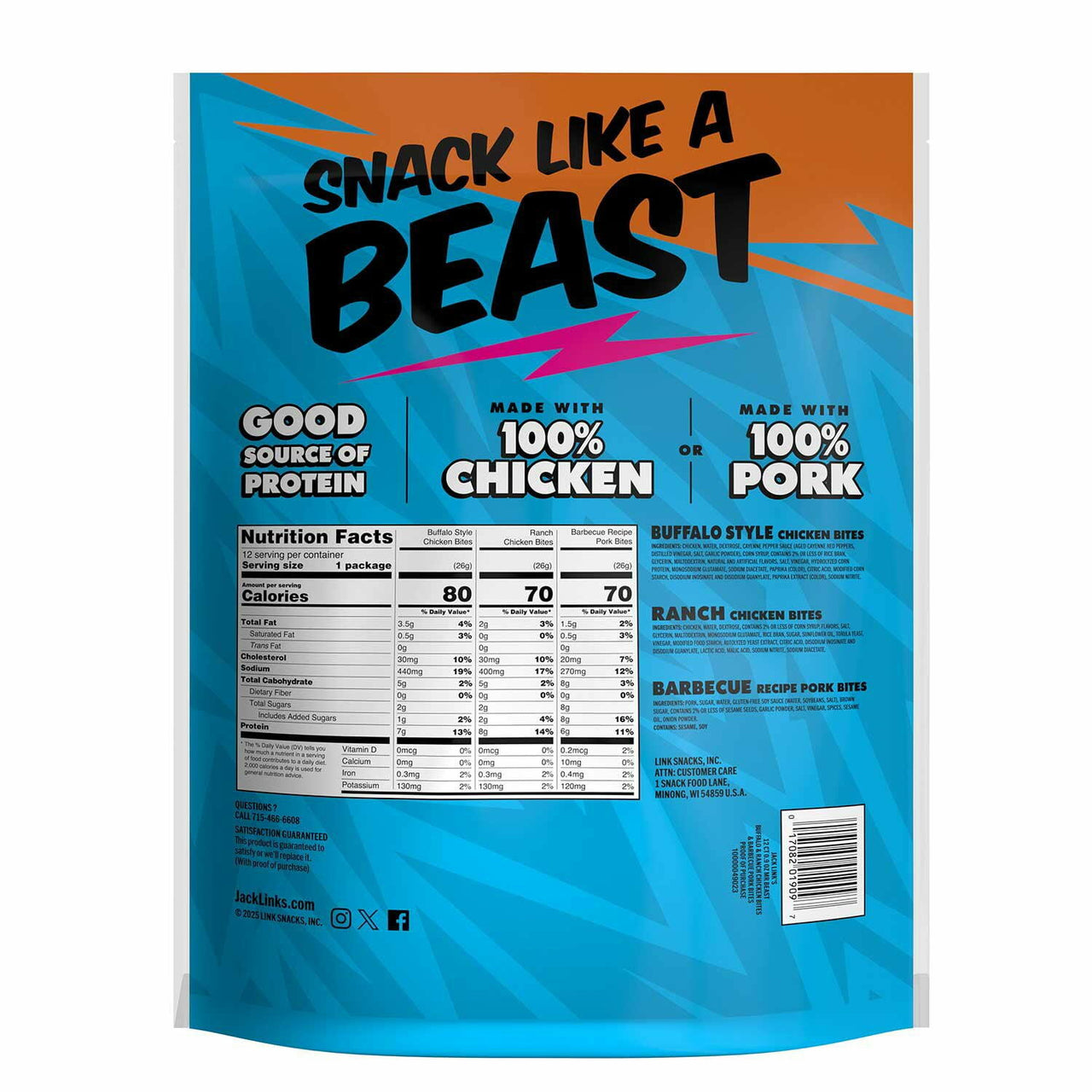 Jack Link's MrBeast Jerky Bites Variety Pack, 0.9 oz., 12 pk.