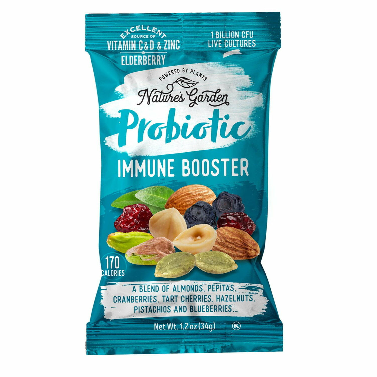 Nature's Garden Probiotic Immune Booster Trail Mix, Variety Pack, 1.2 oz., 24 pk.