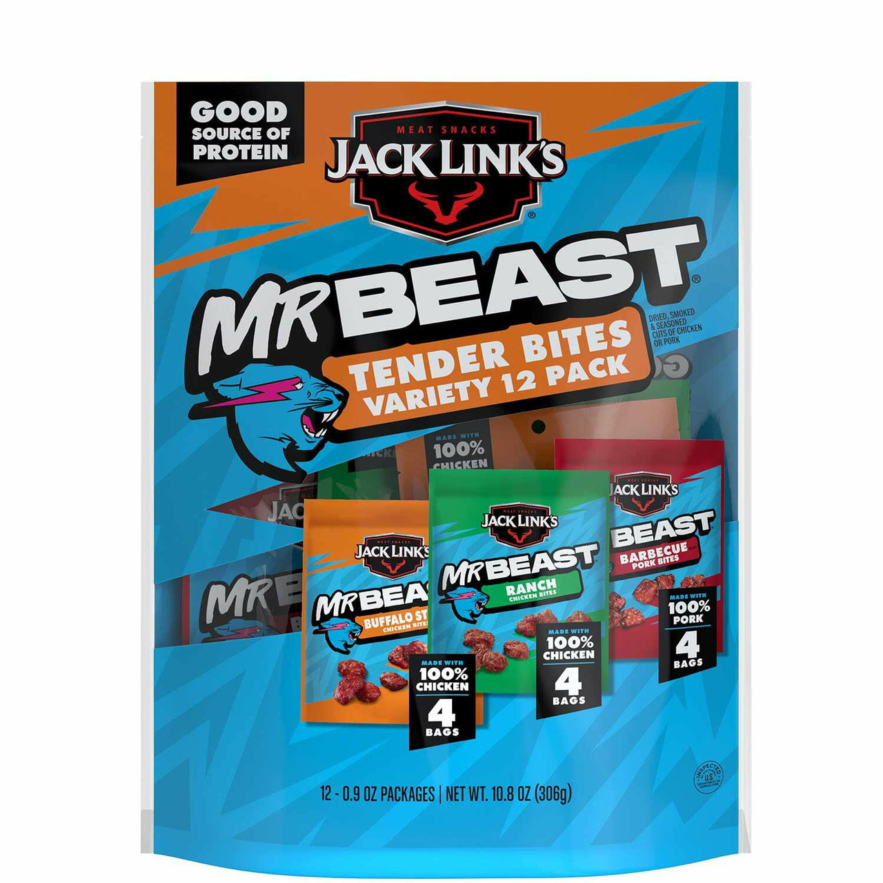 Jack Link's MrBeast Jerky Bites Variety Pack, 0.9 oz., 12 pk.