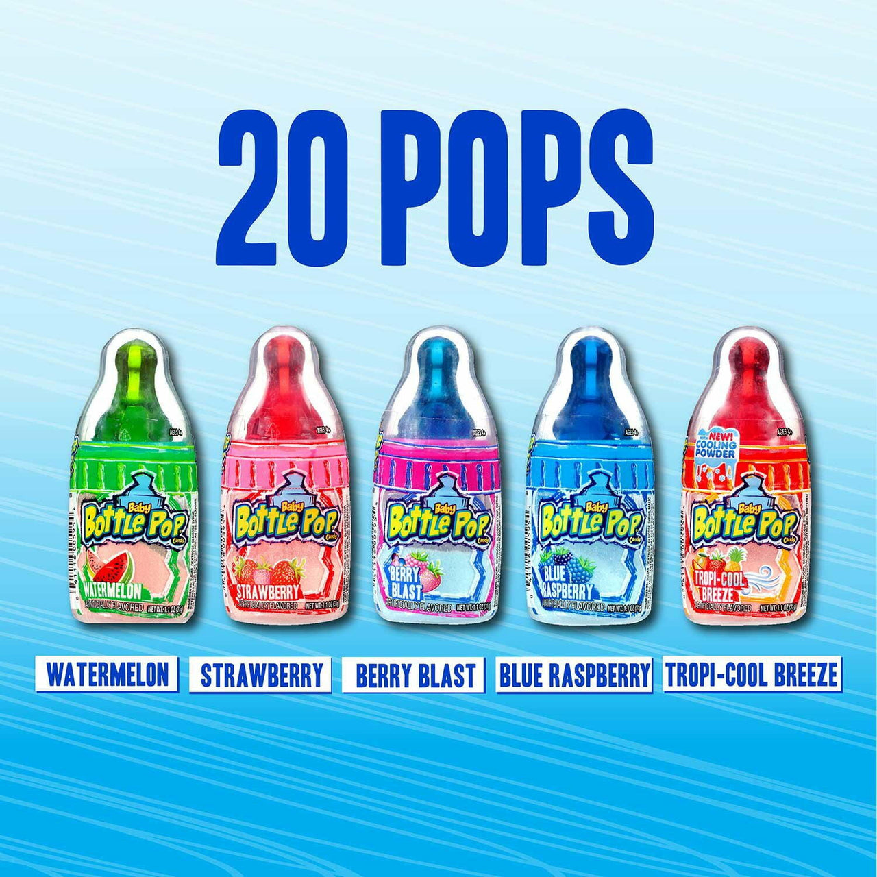 Baby Bottle Pop Variety Pack Candy, 0.85 oz., 20 ct.