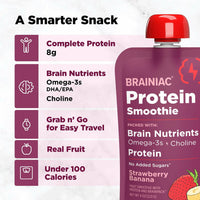 Brainiac Protein Smoothie, Strawberry & Banana, 4 oz., 20 ct.