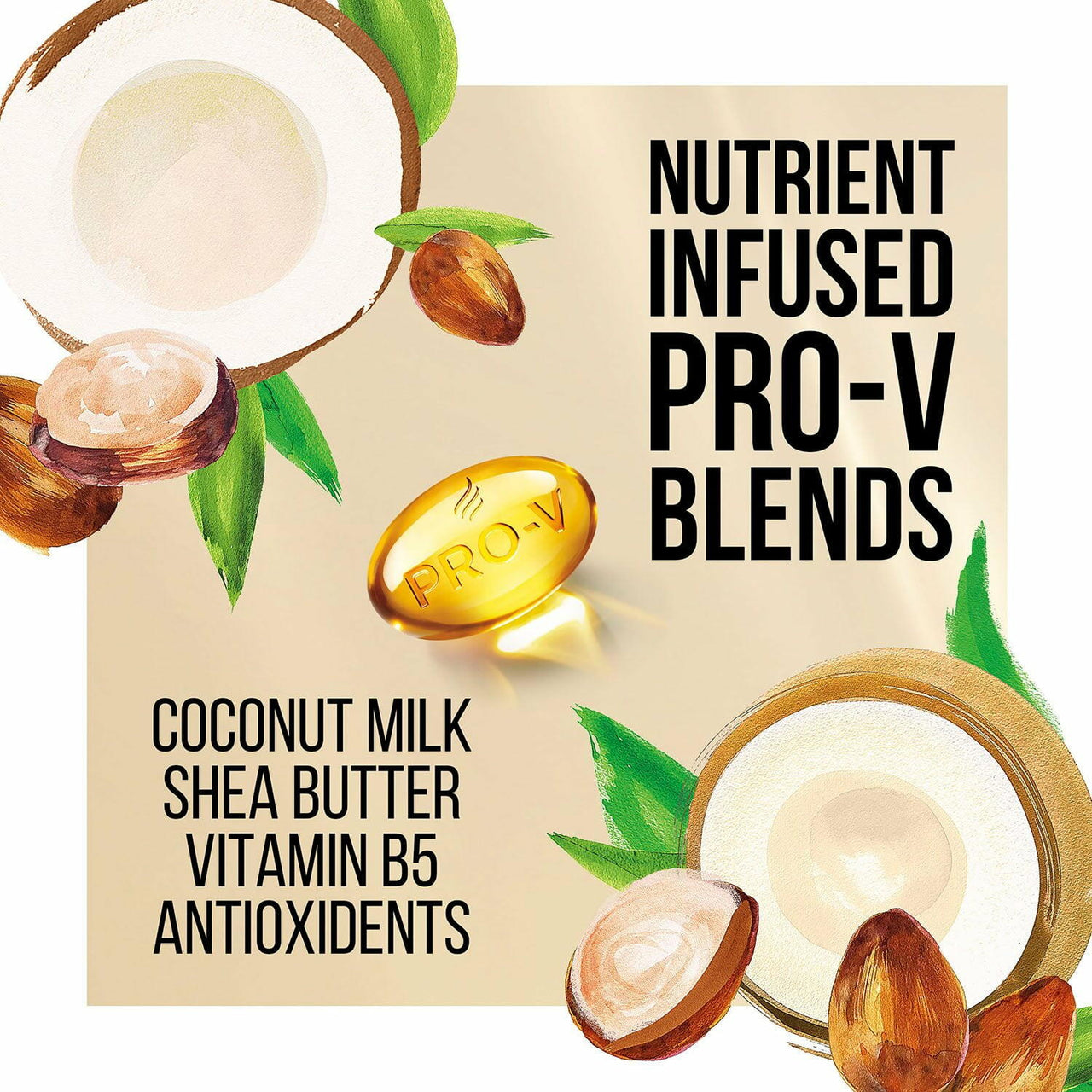 Pantene Pro-V Nourishing Coconut Milk and Shea Butter Conditioner, 38.2 fl. oz.