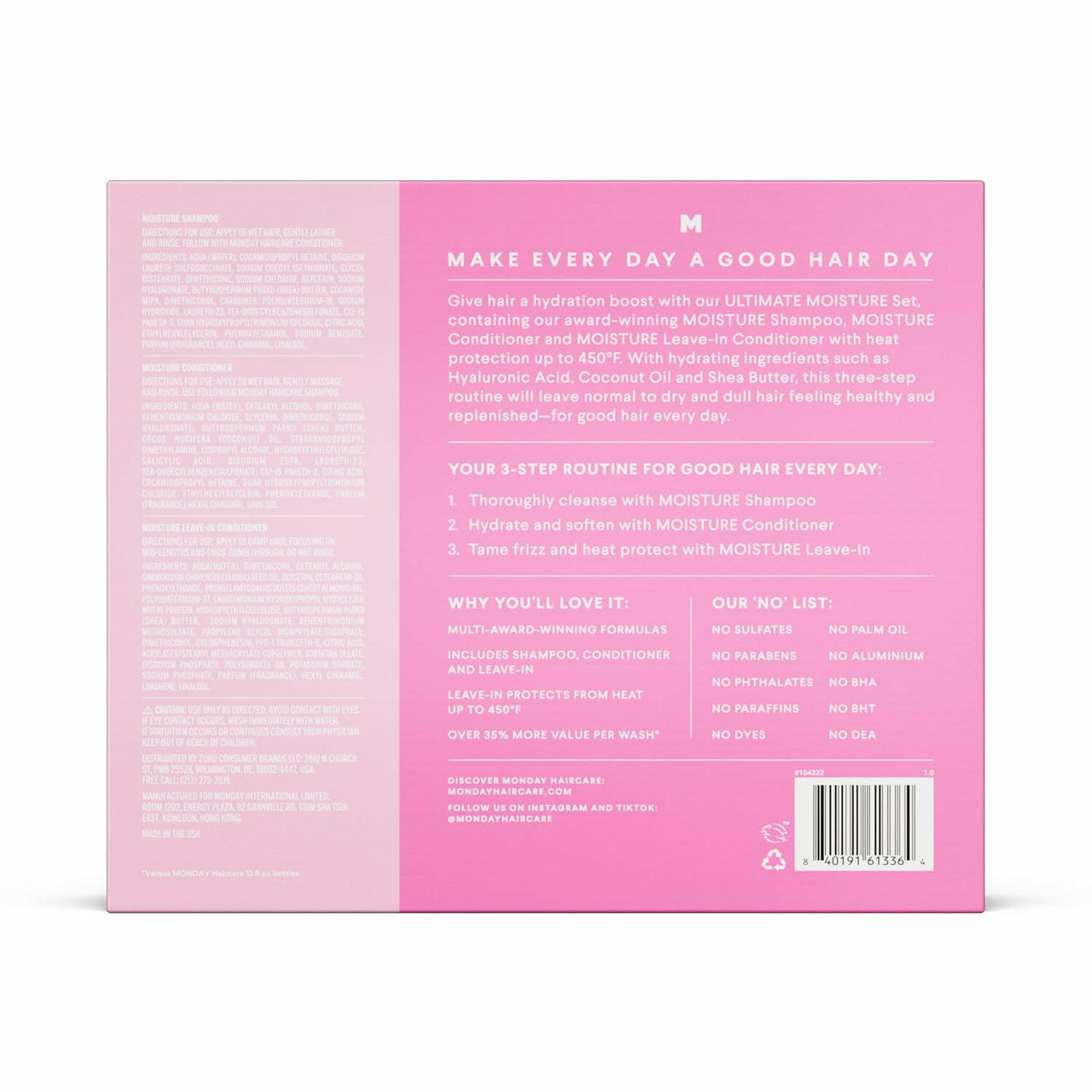 MONDAY Haircare ULTIMATE MOISTURE Gift Set