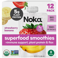 Noka Superfood Smoothie, Strawberry Banana, 12 pk.