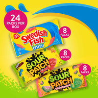 SOUR PATCH KIDS & SWEDISH FISH Variety Pack Candy, 2 oz., 24 pk.