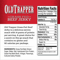 Old Trapper Grass Fed Beef Jerky, 1.25 oz., 10 pk.