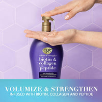 OGX Volume & Strength + Biotin & Collagen Shampoo, 40 fl. oz.