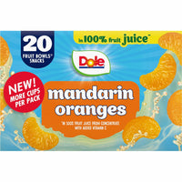 Dole Mandarins in Juice Fruit Cups, 4 oz., 20 ct.