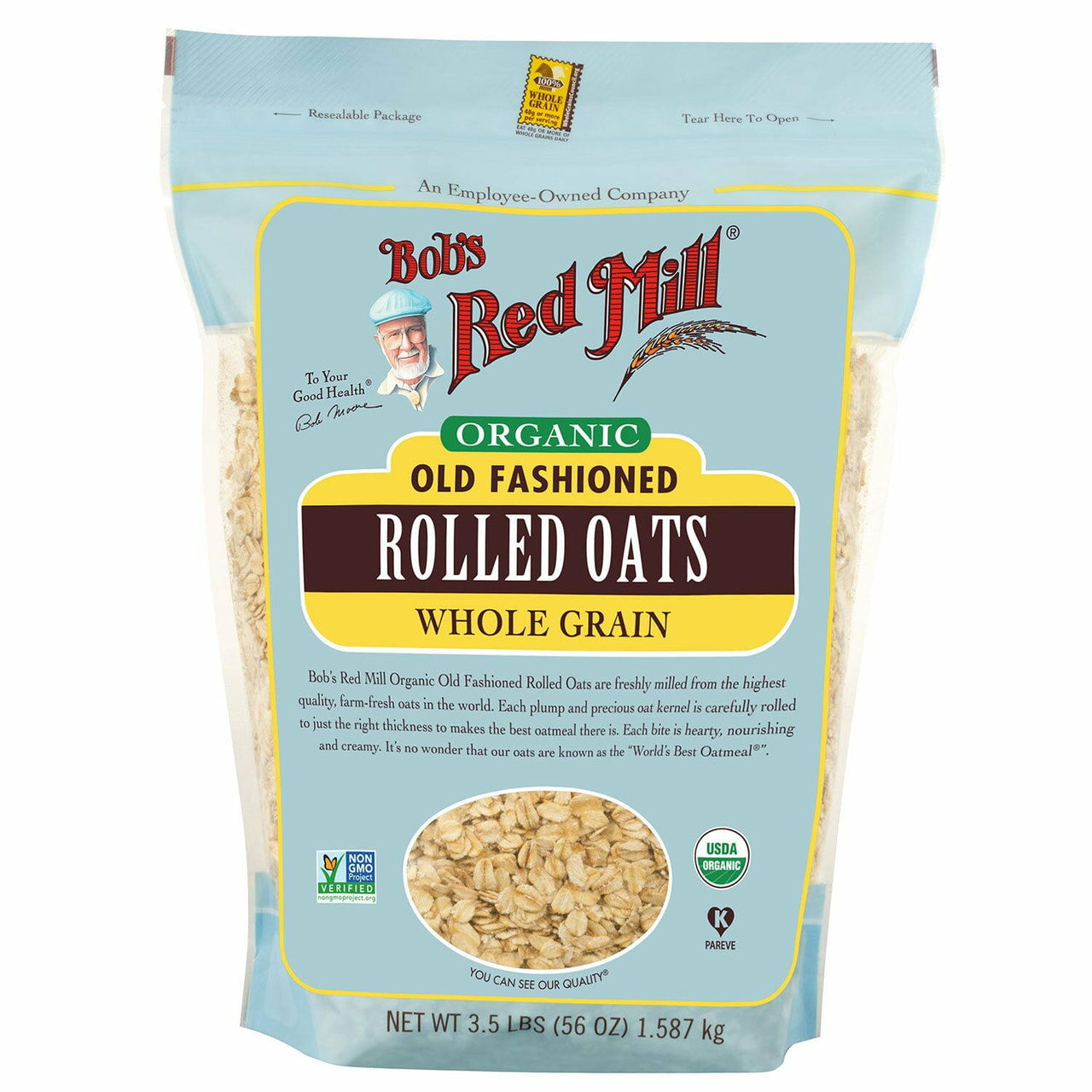 Bob's Red Mill Organic Old Fashioned Rolled Oats, 56 oz.