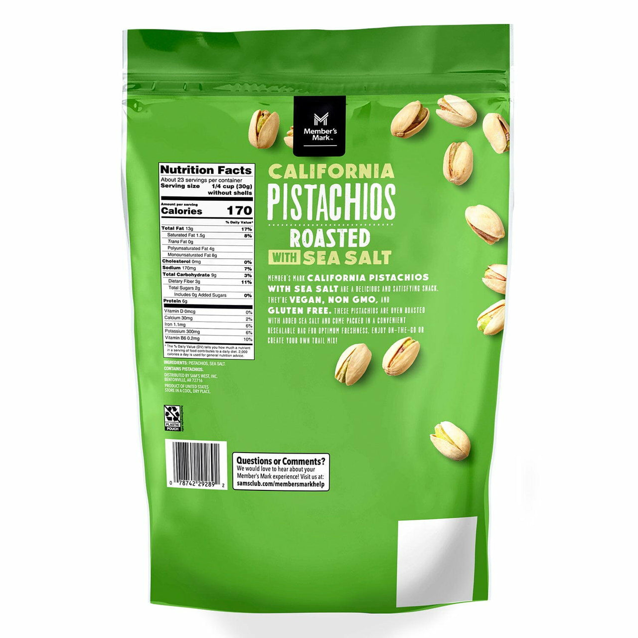 Member's Mark Roasted & Salted Pistachios, 48 oz.