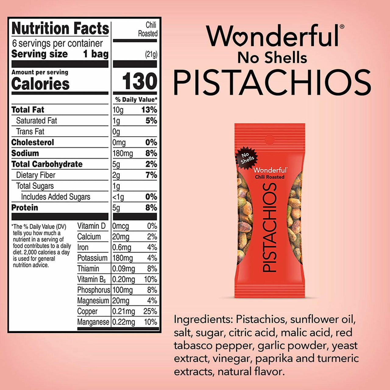 Wonderful Pistachios Variety Pack, 0.75 oz., 21 pk.