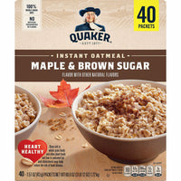 Quaker Instant Oatmeal, Maple Brown Sugar, 1.51 oz., 40 pk.
