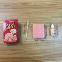 16Hole Square Acne Popper Toy Pink Plastic Stress Relief Gag Gift Fun Body Pimple Popping Prank Tool
