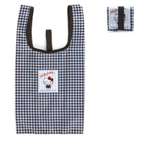 Japan Original Hello Kitty Gingham Reusable Tote Bag