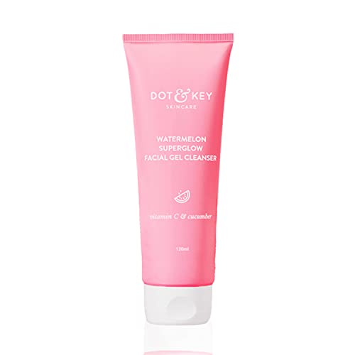 Dot & Key Watermelon SuperGlow Facial Gel Cleanser | oil control face wash for normal to oily skin | brightens skin | 120ml