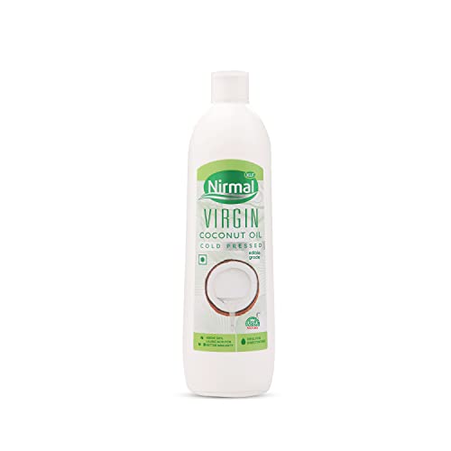 KLF Nirmal Cold Pressed Virgin Coconut Oil | 500 ml | Great for skin care & Hair Care | Natural & Edible | Made from fresh Coconuts