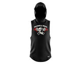 BEARDO Beards and Bikes Sleeveless Hoodie (Medium) Black