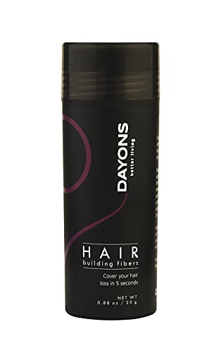 Dayons Hair Fiber 25gm Black, Hair Volume Powder & Building Fiber , Instant Volume for Thin Hair, Fiber Hair Powder for Men and Women