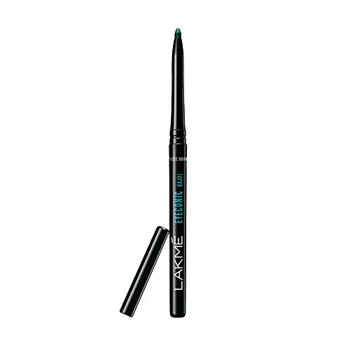 Lakme Eyeconic Kajal, Regal Green Colour, Matte Kohl Liner in a Twist Up Pencil - Waterproof, Smudge Proof & Long Lasting Eye Makeup, 0.35 g