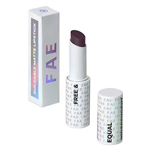 FAE Beauty Deep Wine Buildable Matte Lipstick, Non Drying Comfortable Hydrating Matte Lip Tint, Multi-Use for Lips, Eyes and Cheeks - Shade Too Dark