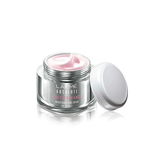 Lakme Absolute Perfect Radiance Brightening Light Day Cream 50 g, SPF 20 PA++, Daily Illuminating Face Moisturizer for Glowing Skin - Ultra Lighweight