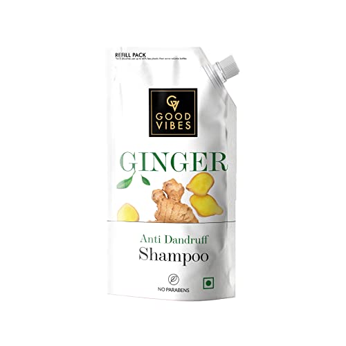 Good Vibes Ginger Anti Dandruff Shampoo Refill Pack (750 ml)