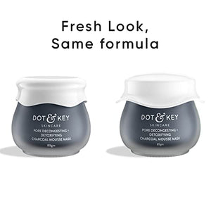 Dot & Key Pore Decongesting + Detoxifying Charcoal Mousse Clay Mask, 85gm