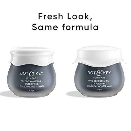 Dot & Key Pore Decongesting + Detoxifying Charcoal Mousse Clay Mask, 85gm
