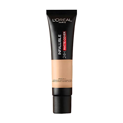 Loreal Paris Infallible 24H Matte Cover Liquid Foundation, 250 Radiant Sand, 35 ml